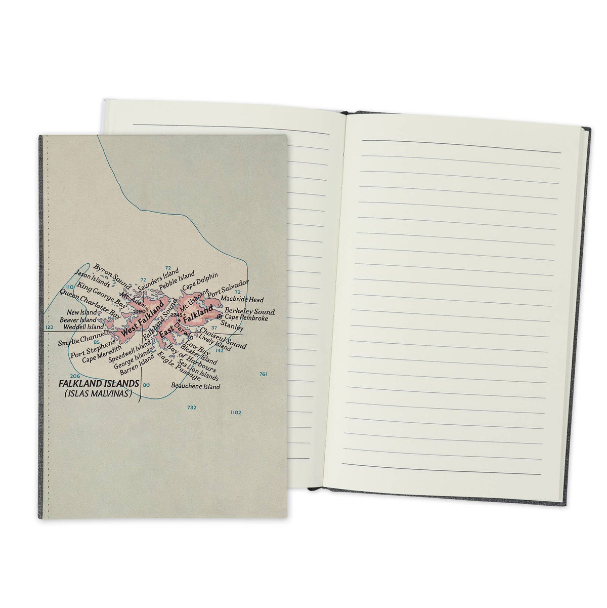 Falkland Islands Vintage Map Travel Journal