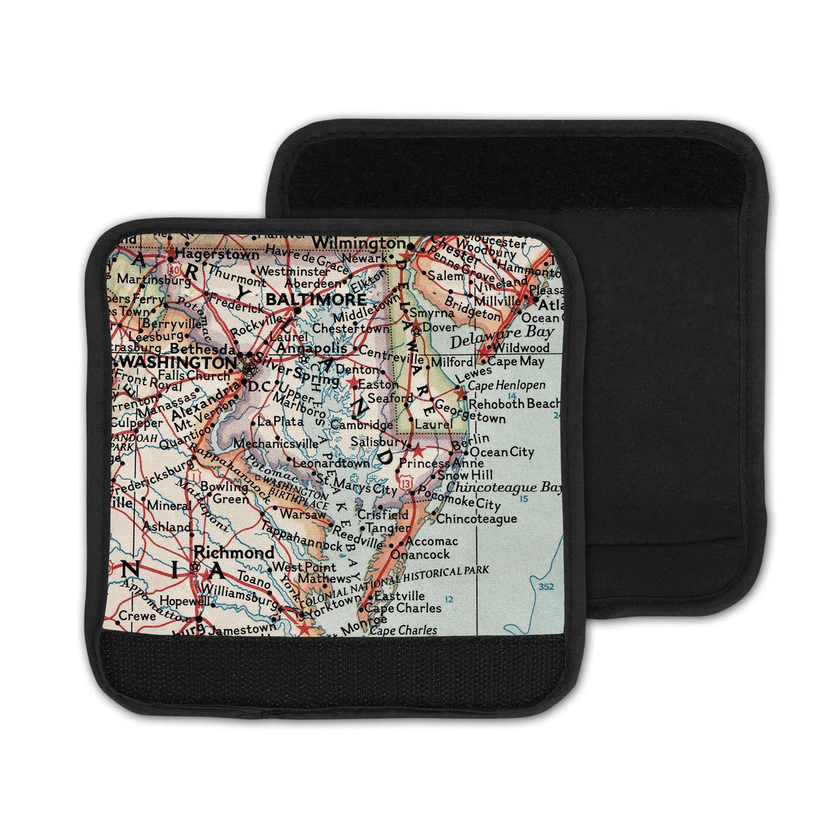 Chesapeake Bay Map Luggage Tag and Handle Wrap view 3
