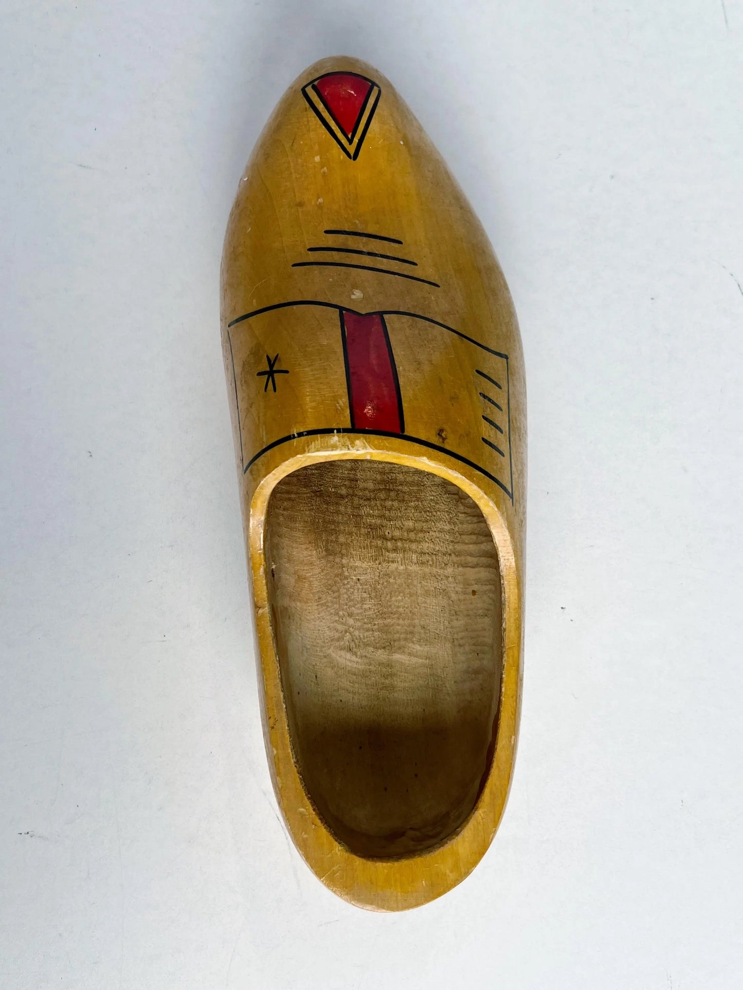 Vintage Dutch Wooden Shoe | Hand-Carved Holland Souvenir Clog