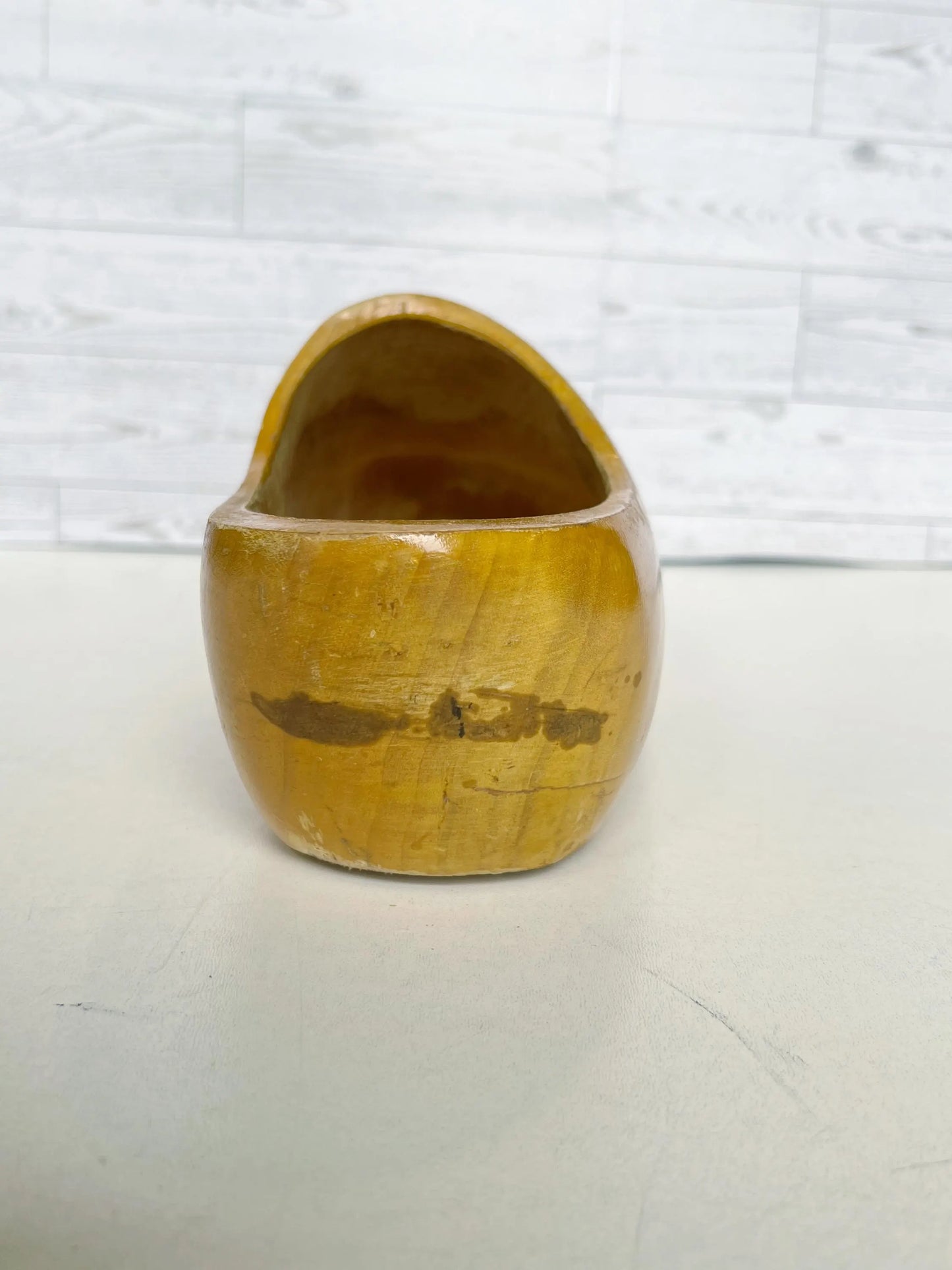 Vintage Dutch Wooden Shoe | Hand-Carved Holland Souvenir Clog