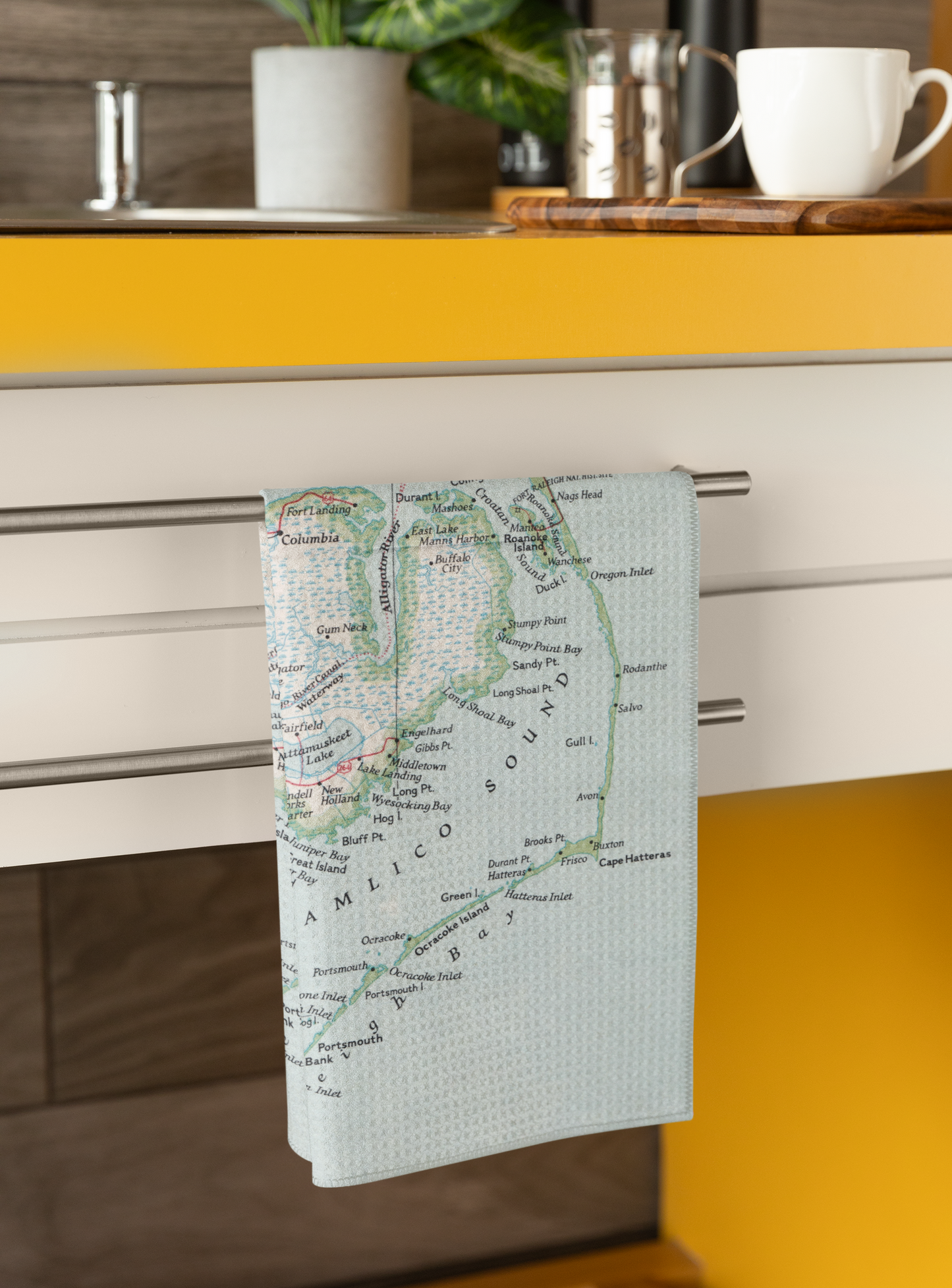 Custom Map Kitchen Towel | Personalized Dish Towel | Made to Order