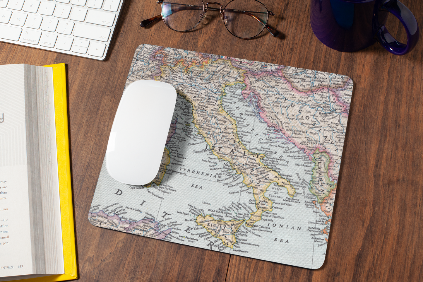 Lake Tahoe Map Mousepad | Desk & Home Office Decor