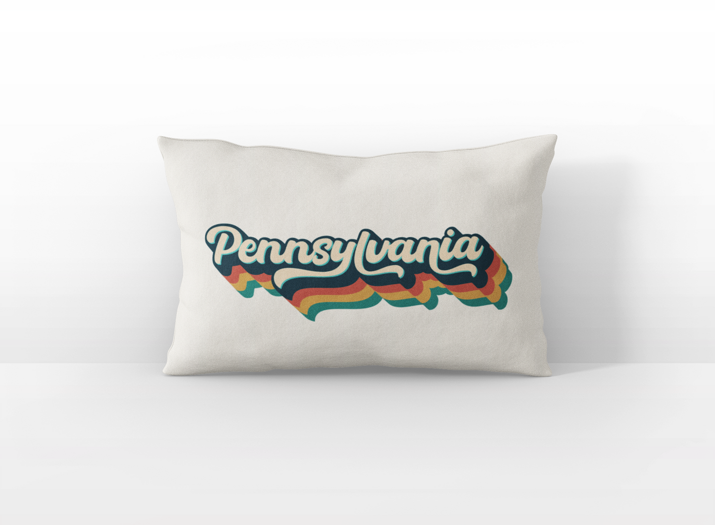 Pennsylvania retro text lumbar pillow