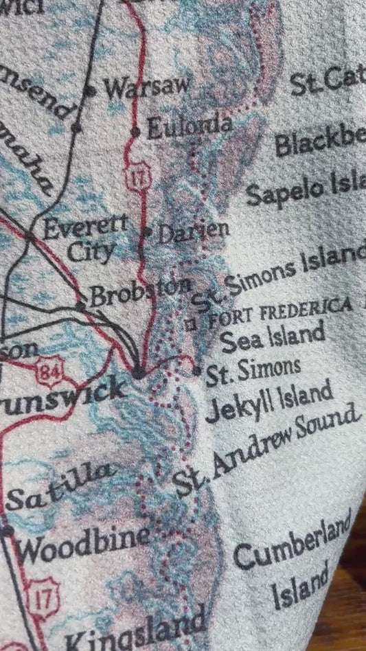 Redondo Beach California Vintage Map Kitchen Towel