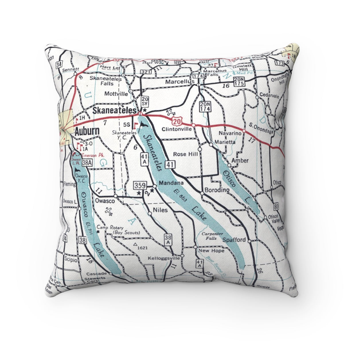 Skaneateles Lake New York pillow