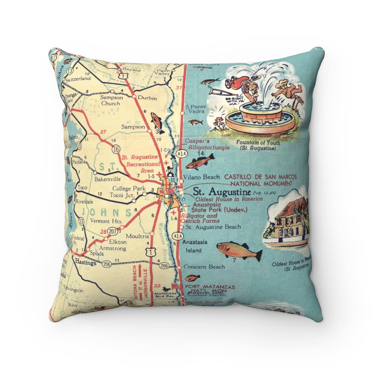 St Augustine Florida pillow