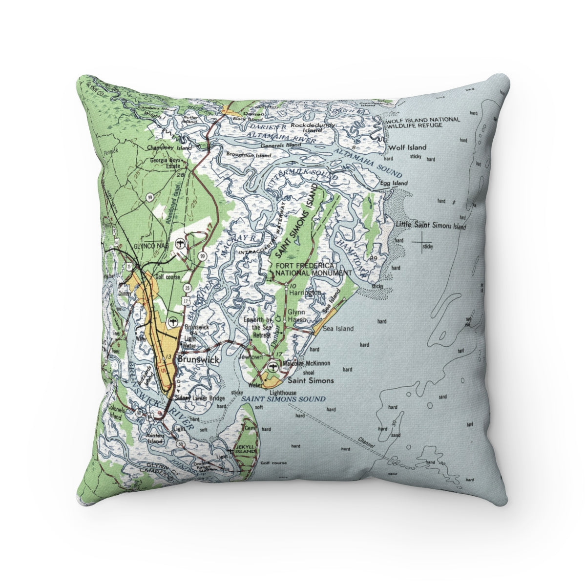 St Simons Island Georgia pillow