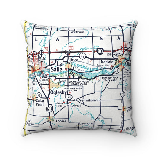 Starved Rock State Park Illinois pillow
