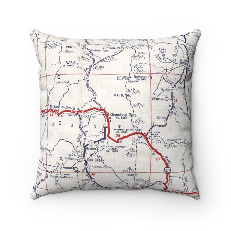 Steamboat Springs Colorado pillow