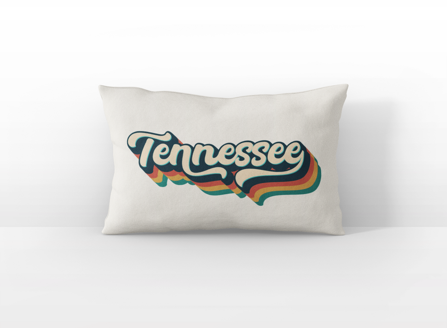 Tennessee retro text lumbar pillow