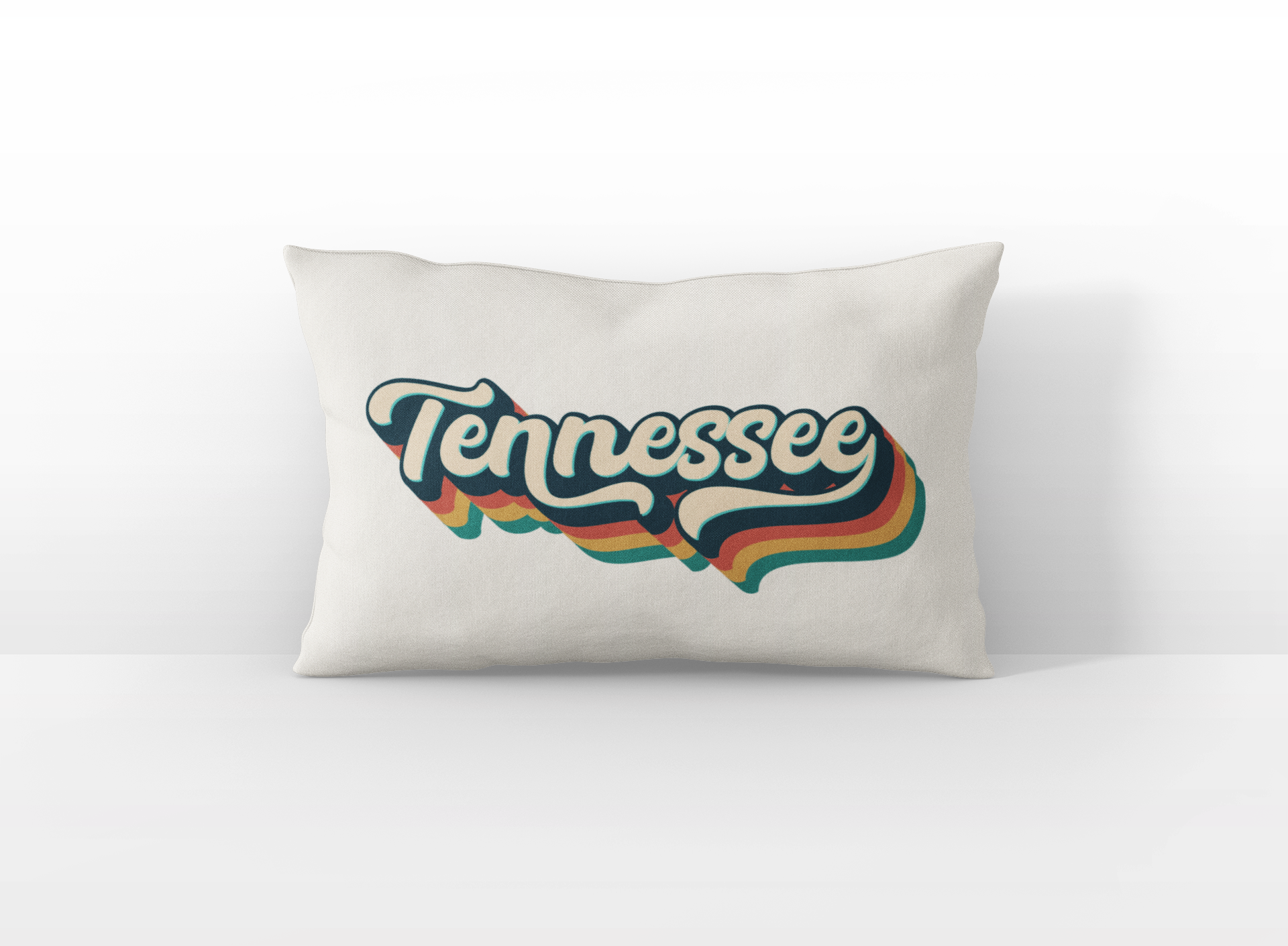 Tennessee retro text lumbar pillow