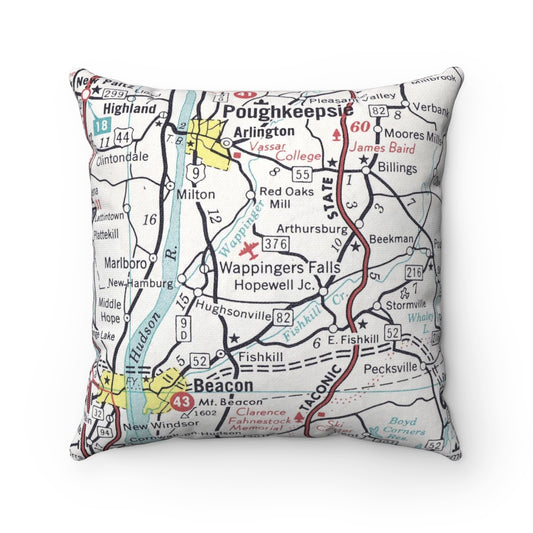 Wappingers Falls vintage map pillow